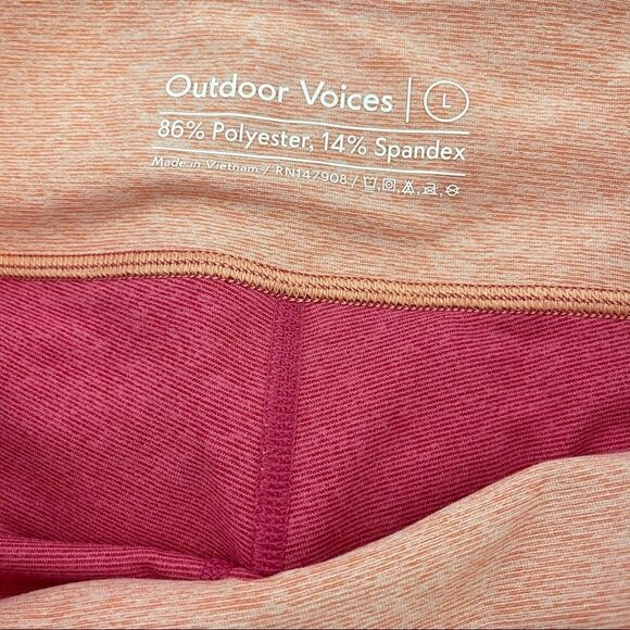 Outdoor Voices 7/8 Pink Spring Leggings Size L - Picture 4 of 4